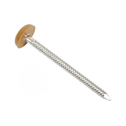 Fascia Nails Plastic Head Light Oak (100/Box)