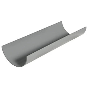 uPVC Half Round Gutter - Grey 4m