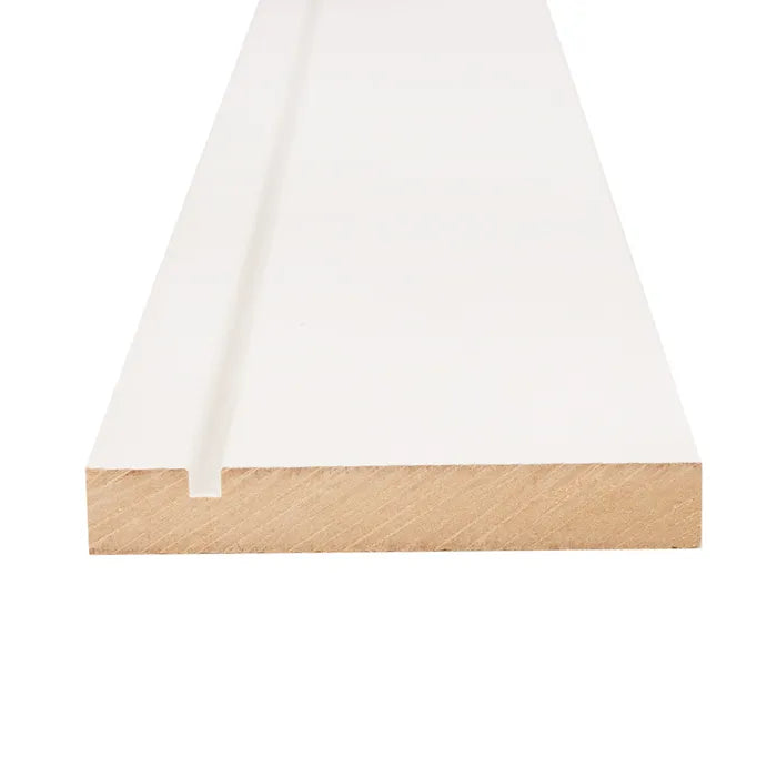 MDF White Primed Grooved Skirting 144mm x 18mm x 4.4m