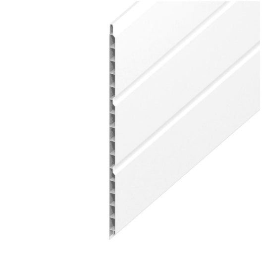 White Hollow Soffit Board 300mm x 5m