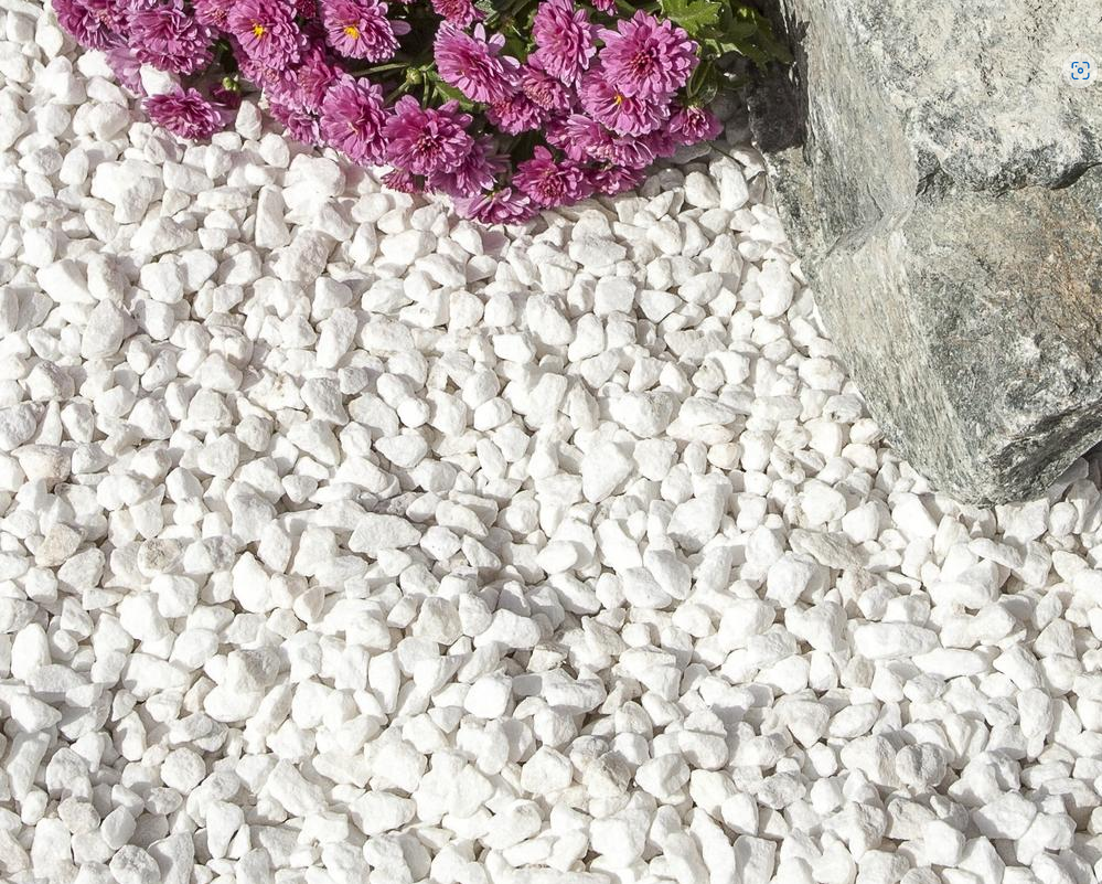 Polar White Marble Gravel 10mm Bulk Bag