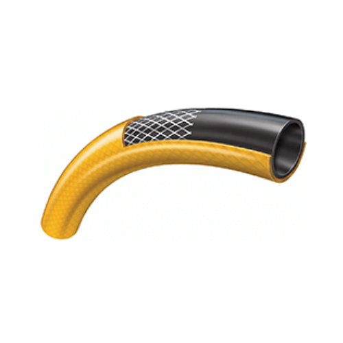 The Hozelock Maxi Plus Hose is a good quality general purpose braided hose. The hose has four layers, a smooth PVC inner layer to allow maximum flow, a thick PVC layer to add strength, a braided polyester layer to stop expansion of the hose and a tough PVC outer layer [ Davies DIY & Builders Merchants ]