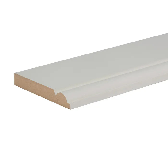 MDF White Primed Torus Skirting 119mm x 18mm x 4.4m