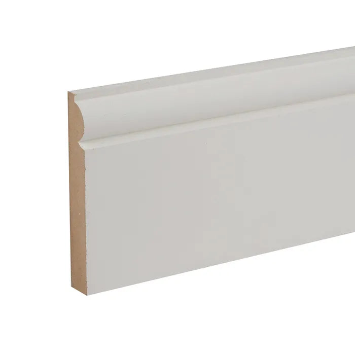 MDF White Primed Torus Skirting 119mm x 18mm x 4.4m