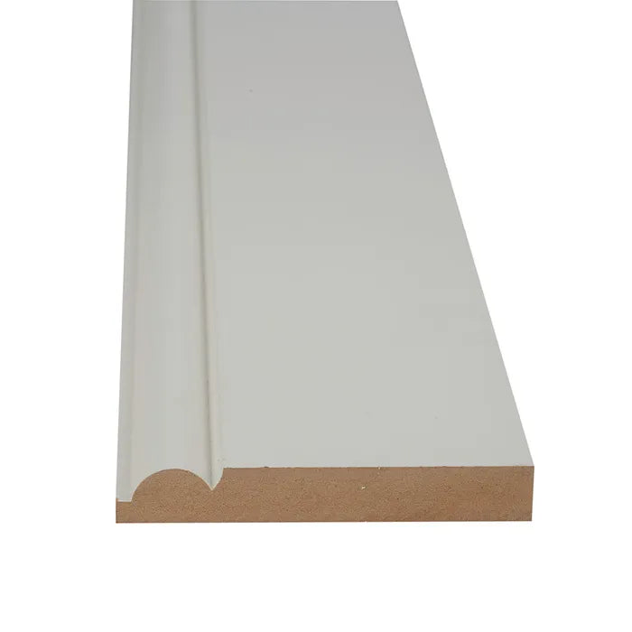 MDF White Primed Torus Skirting 119mm x 18mm x 4.4m