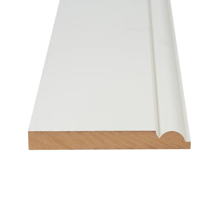 MDF White Primed Torus Skirting 144mm x 18mm x 4.4m