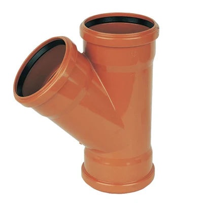 110mm Underground 45° Equal Junction Triple Socket